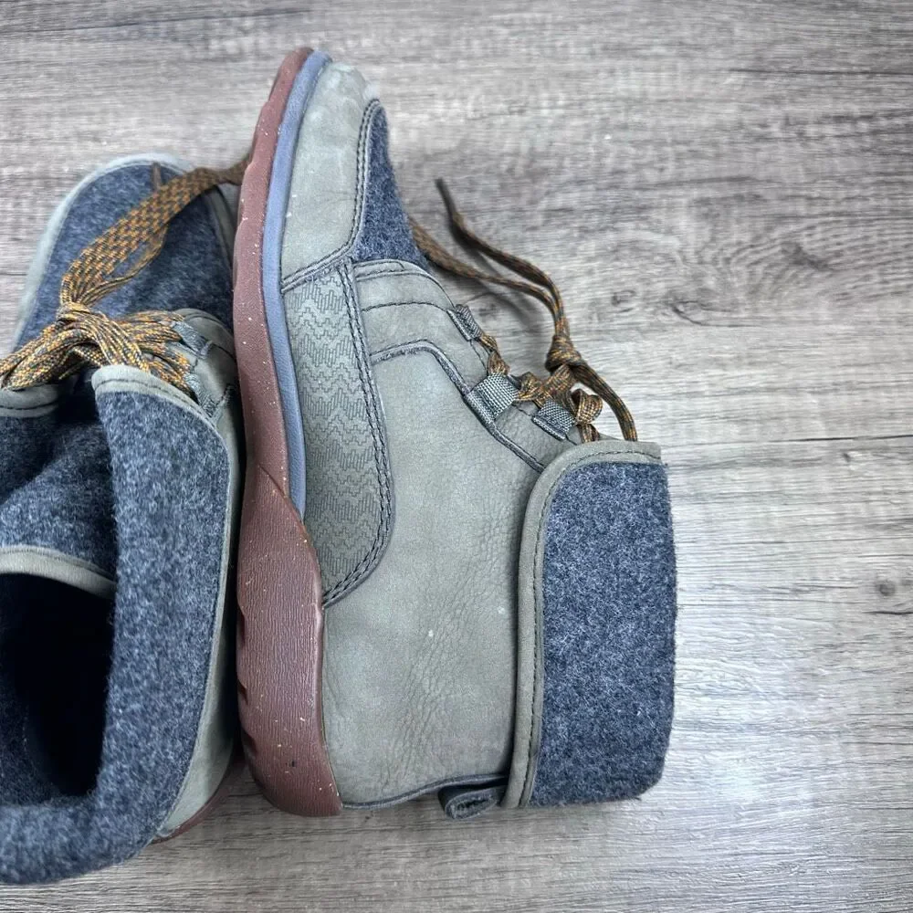 Chaco~Women's~Barbary Waterproof Castlerock Gray Lthr/Wool‎ HikingBoots~Sz 6.5